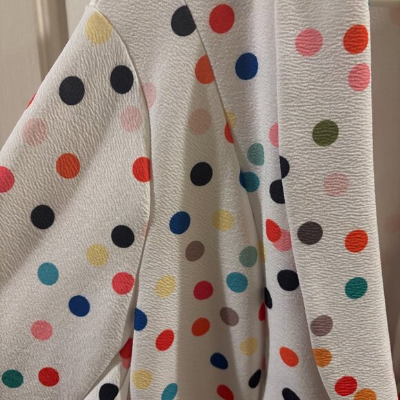 Shein Plus Polka Dot Multicolored Print Women's Blazer Jacket ~ 2XL(16) - Picture 6 of 8